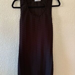 Rebdolls Elegant Black Textured Mini Dress